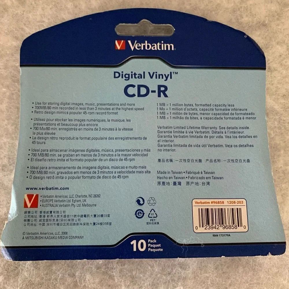 Verbatim Digital Vinyl CD-R 10 Pack *New* - Picture 3 of 6